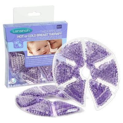 Breastfeeding Accessories and Baby Feeding Essentials: Lansinoh Hot or Cold Breast Therapy pads for comfort.