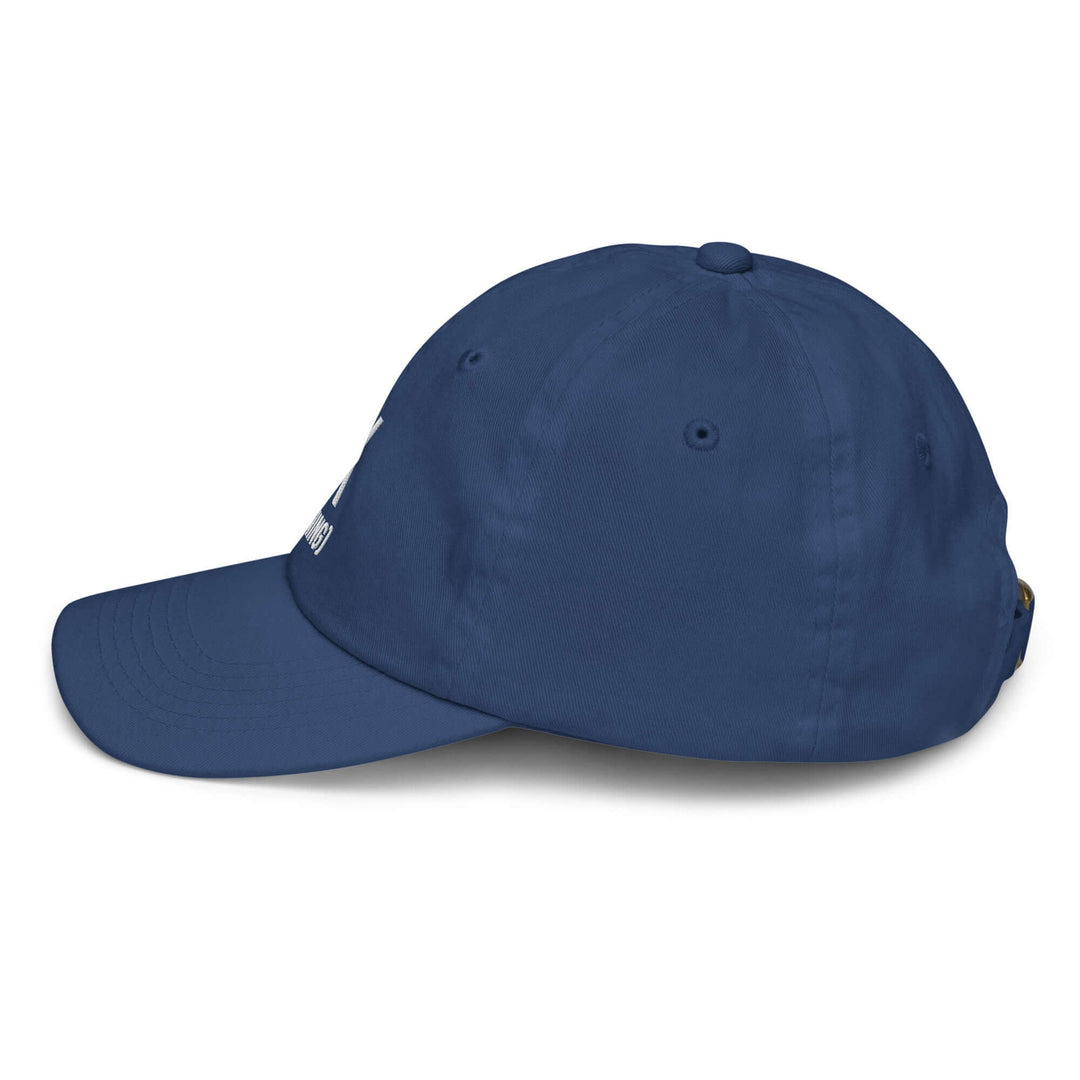AFK Youth baseball cap side view in navy color, perfect for sun protection and casual wear.