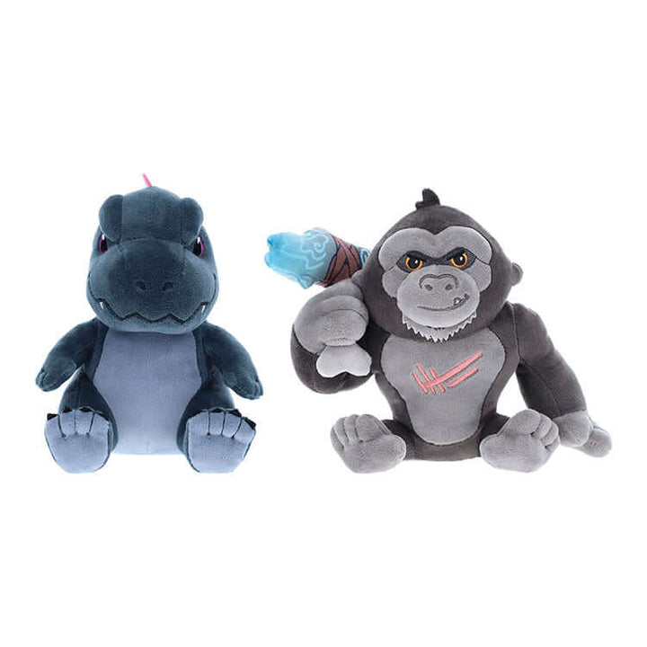 Godzilla x Kong 6" collectible plush toys, featuring high-quality fabric and detailed embroidery, perfect for snuggling and play.