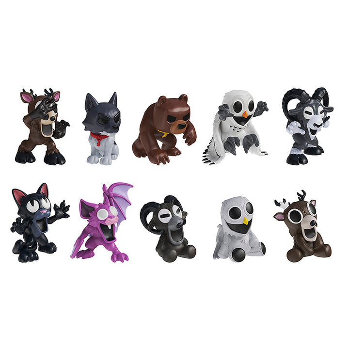 99 Nights In The Forest Series 2 Collectable Minifigures displayed in various playful poses.