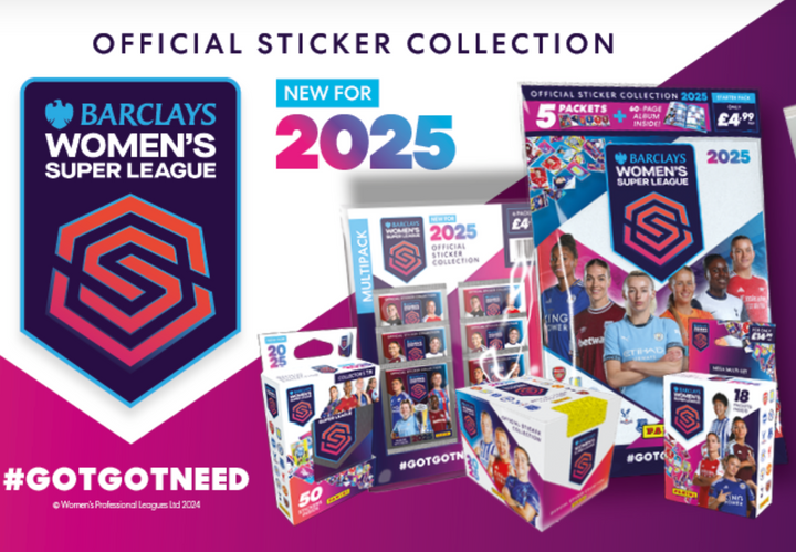 Coleção oficial de adesivos da Barclays Women's Super League 2025