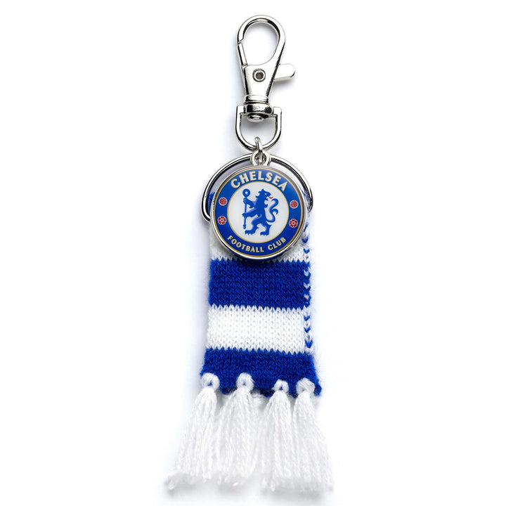 Chelsea Football Club Blue Stripe Scarf &amp; Crest Backpack Hanger