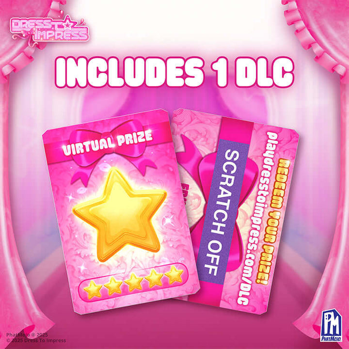 Dress To Impress Series 1 Fashion Doll Stardust Softie includes DLC virtual prize cards.