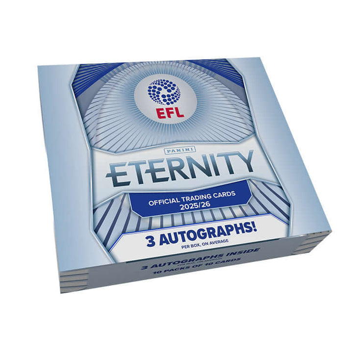 EFL 2026 Eternity Trading Card Hobby Box featuring official trading cards and 3 autographs per box.