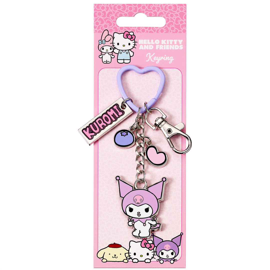 Hello Kitty Kuromi Keyring with Charms