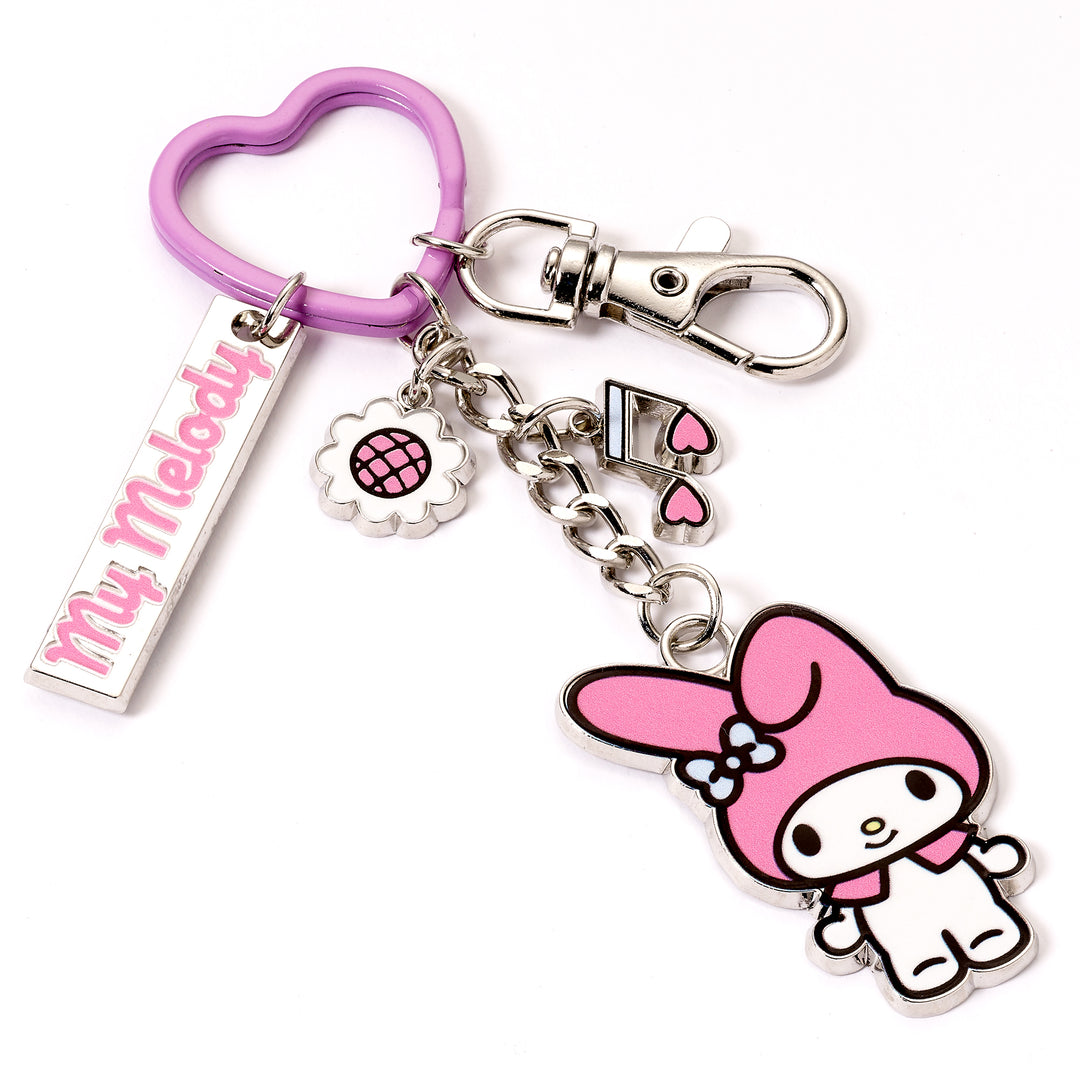 Hello Kitty My Melody Keyring with Charms