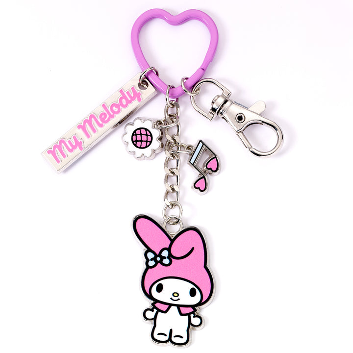 Hello Kitty My Melody Keyring with Charms