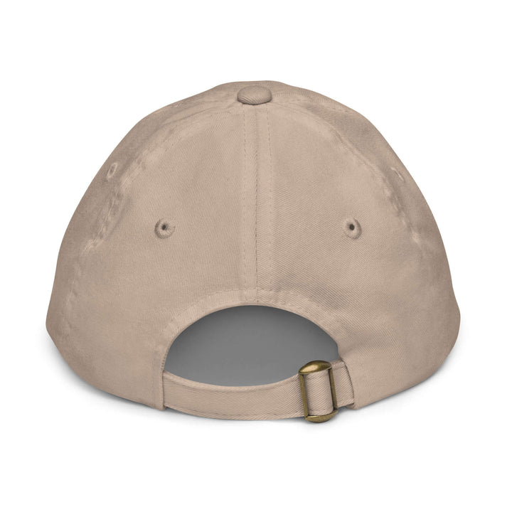 Back view of XP Grinder Youth baseball cap showing adjustable strap and breathable eyelets.