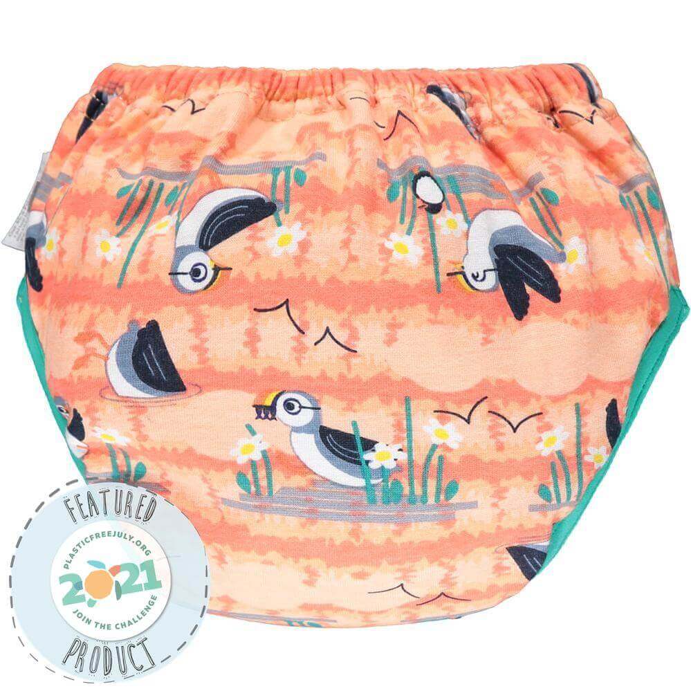 Close Parent Pop-in Training Pant Colour: Blue Puffin Size: Large potty training reusable pants Earthlets