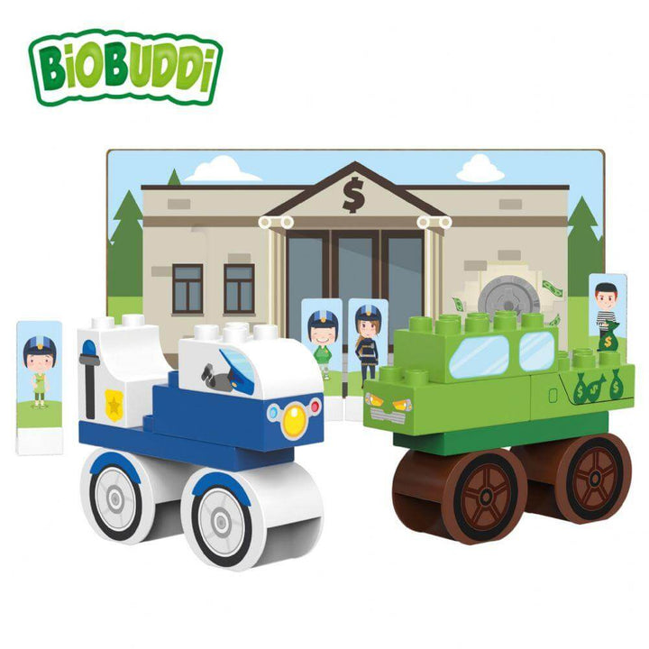 BioBuddi Environmentally Friendly Building blocks Town Bank age 1.5 to 6 years play educational toys Earthlets